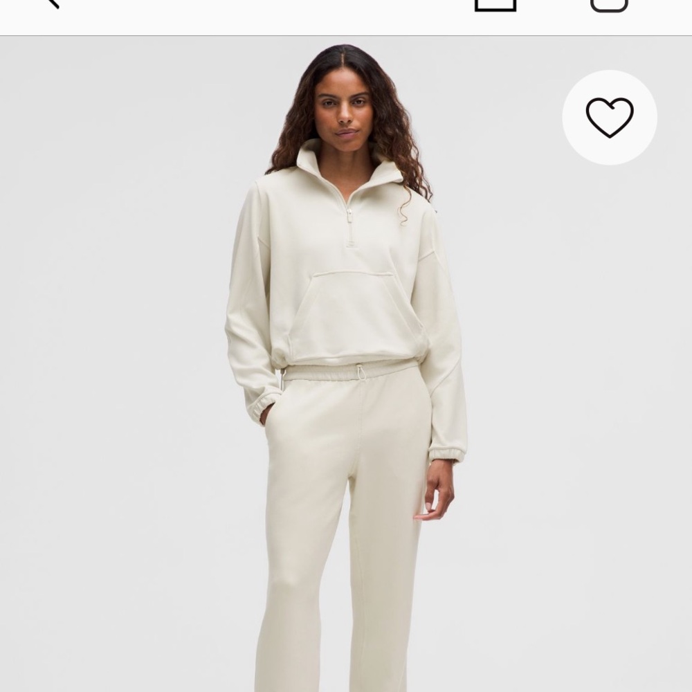 Lululemon Brushed Softstreme Half Zip Bone
